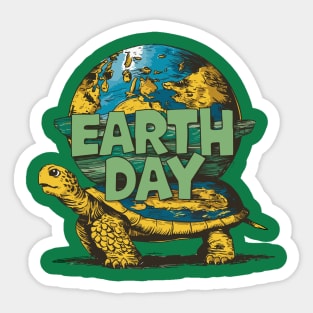 Earth Day 2024 Restore Recycle Sea Turtle Save the Planet Sticker